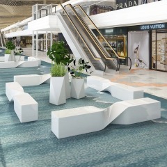 Shopping Mall Fiberglass Leisure Chair