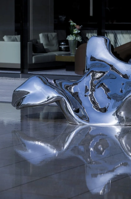 Modern Stainless Steel Hall Of Light Sculpture For Outdoor