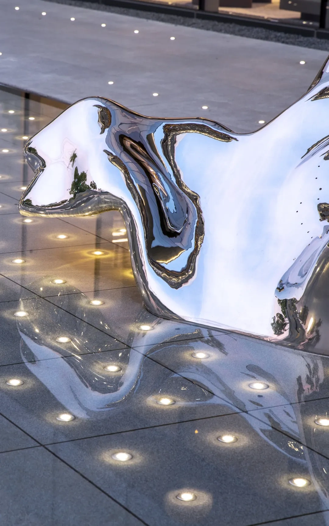 Modern Stainless Steel Hall Of Light Sculpture For Outdoor