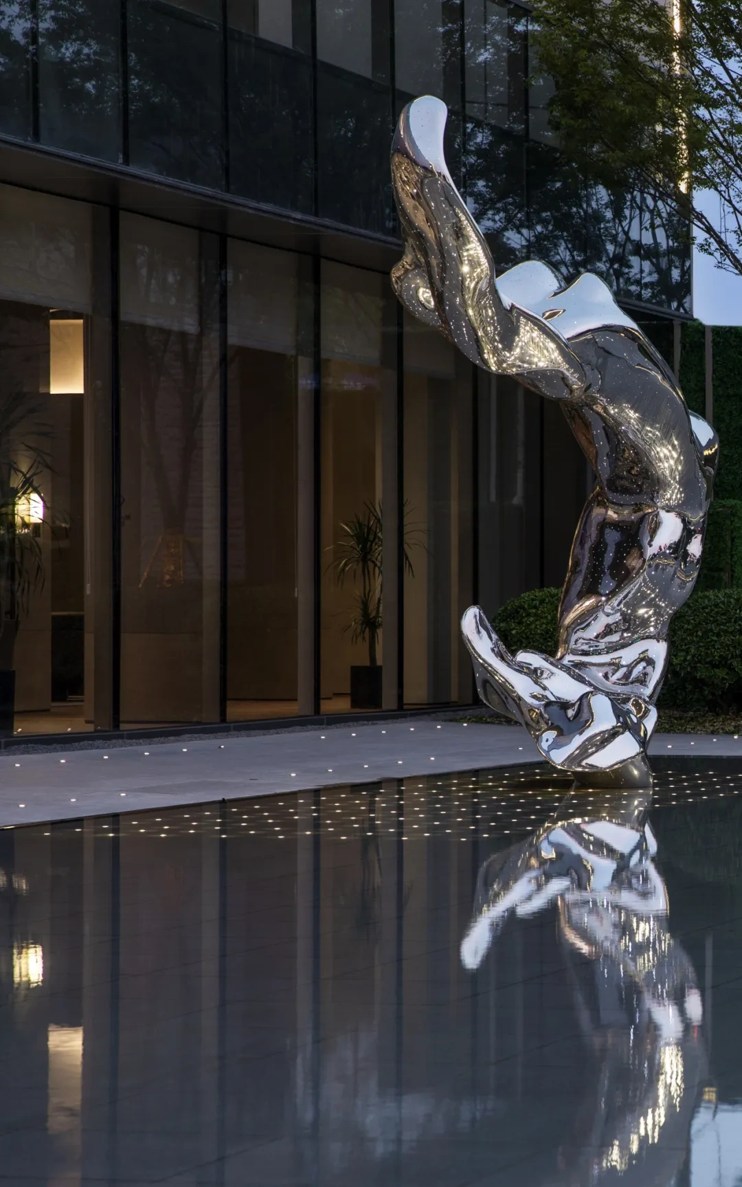 Modern Stainless Steel Hall Of Light Sculpture For Outdoor