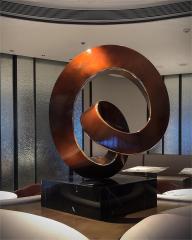 Modern Stainless Steel Mobius Ring Art Sculpture For Hotel