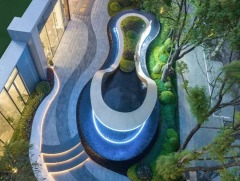 Large Unique Water Landscape Stainless Steel Sculpture