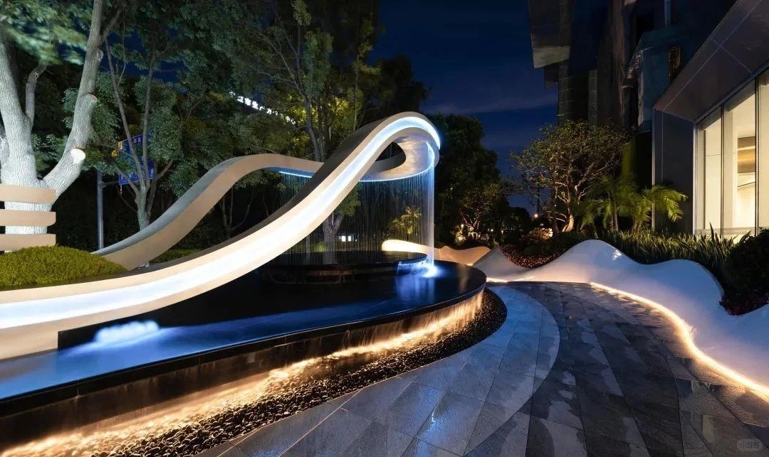 Large Unique Water Landscape Stainless Steel Sculpture