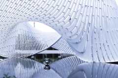 Large White Modern Metal Water Landscape Sculpture