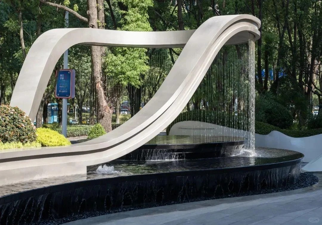 Large Unique Water Landscape Stainless Steel Sculpture