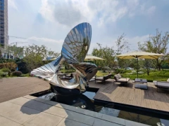 Modern Mirrored Landscape Art Sculpture