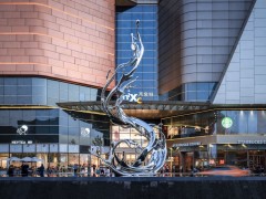 Abstract Mirror Polished Stainless Steel Wave Art Sculpture