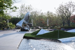 Modern Mirrored Landscape Art Sculpture