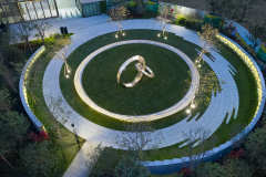 Large Metal Double Ring Sculpture for Outdoor