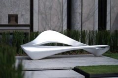 Modern Bench Sculpture Metal Furniture