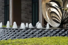 Residential Stainless Steel Abstract Peacock Sculpture