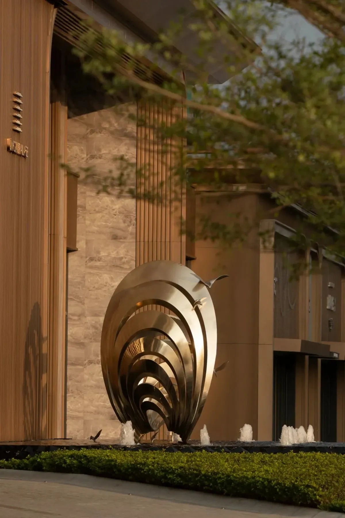 Residential Stainless Steel Abstract Peacock Sculpture