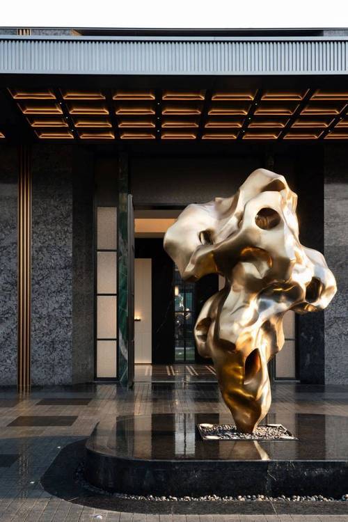 Large Modern Outdoor Rockery Metal Art Sculpture
