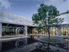 Large Modern Stainless Steel Rings Design Sculpture