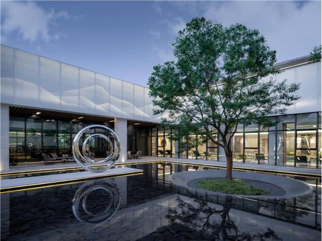 Large Modern Stainless Steel Rings Design Sculpture
