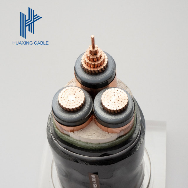 Copper  3*240mm2 Steel Tape Armouring High Voltage Underground Power Cable