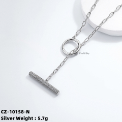 Adjustable OT Buckle O Link Chain 925 Sterling Silver Choker Necklace
