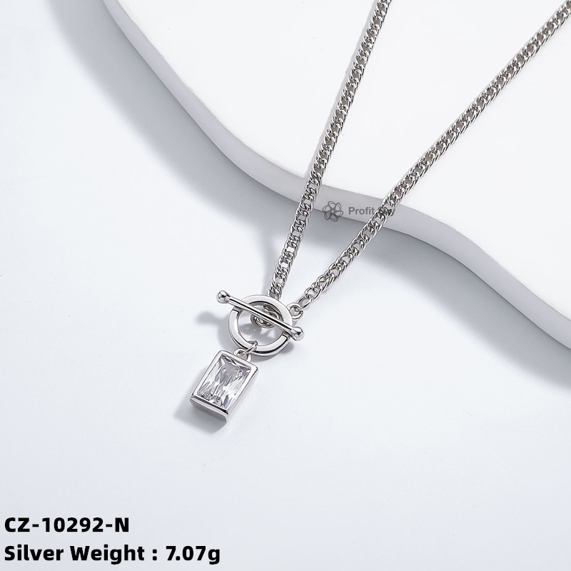 925 Sterling Silver Irregular Necklace