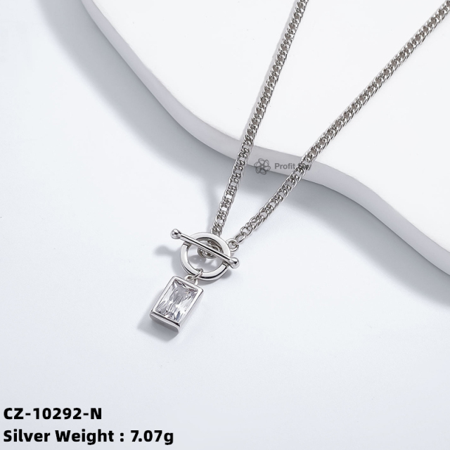 925 Sterling Silver Irregular Necklace