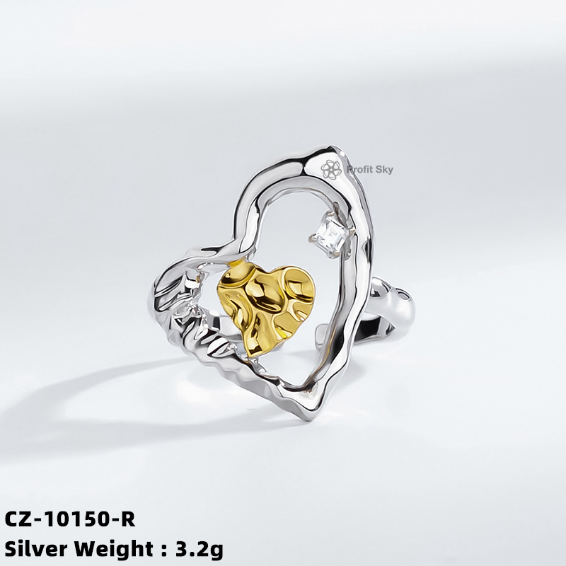 Trendy S925 Sterling Silver Geometric Ring