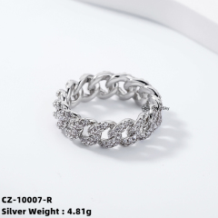 Trendy Geometric Ring S925 Sterling Silver Wedding Zircon Stone Ring Jewelry
