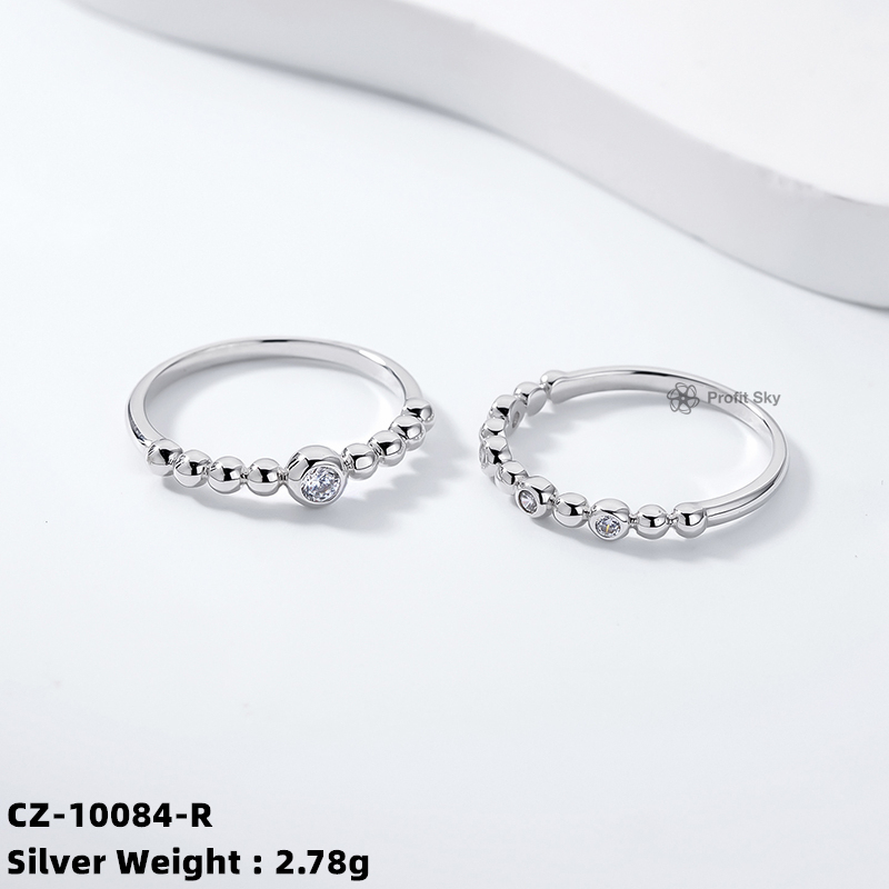 Zirconia Eternity Band - Sterling Silver