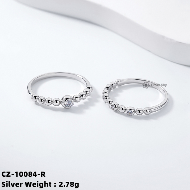 Zirconia Eternity Band - Sterling Silver