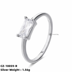 Vintage-Inspired Zirconia Silver Ring