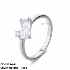 Rectangle Brilliant 925 Sterling Silver For Women