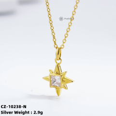 Zirconia Starburst Pendant