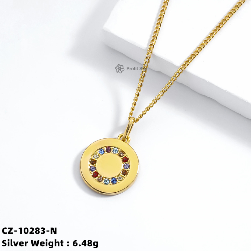 Blue Sapphire 925 Sterling Silver Charm Wedding Pendant Necklace