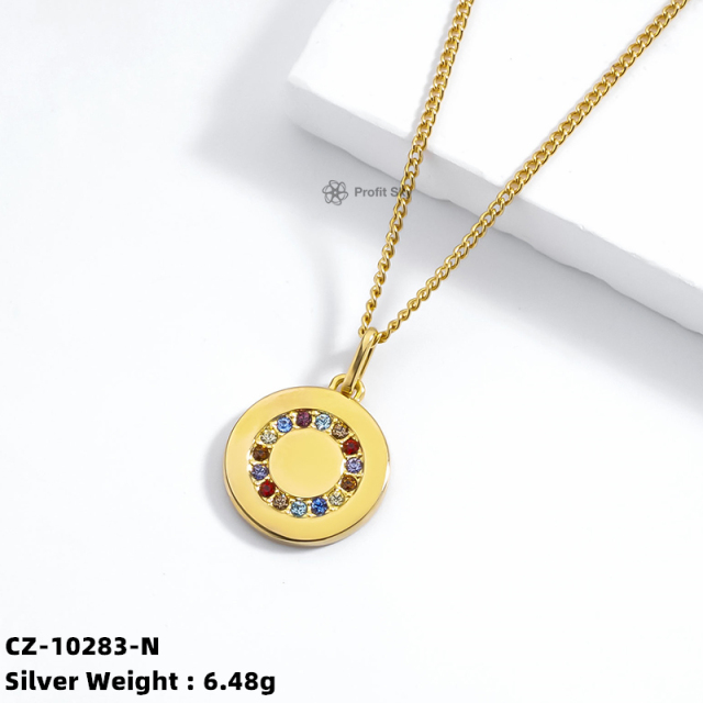 Blue Sapphire 925 Sterling Silver Charm Wedding Pendant Necklace