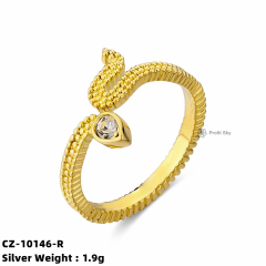Zirconia Pear Cut Ring - Sterling Silver Glam