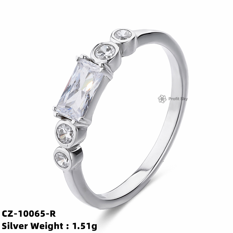 Zirconia Eternity Band - Sterling Silver