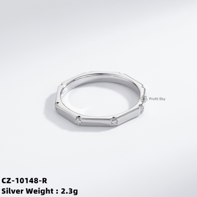 925 Sterling Silver Wedding Rings Diamond Ring Girls Women Jewelry