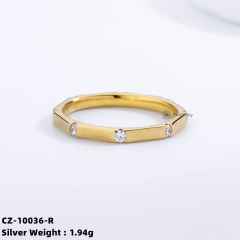 Radiant Zirconia Sparkle Ring in Sterling Silver
