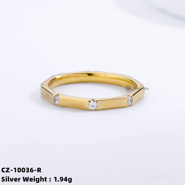 Radiant Zirconia Sparkle Ring in Sterling Silver