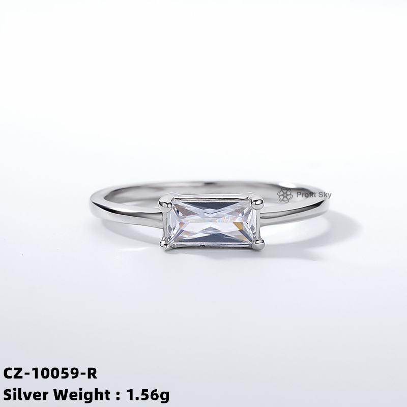 Shimmering Zirconia Promise Ring - Sterling Silver