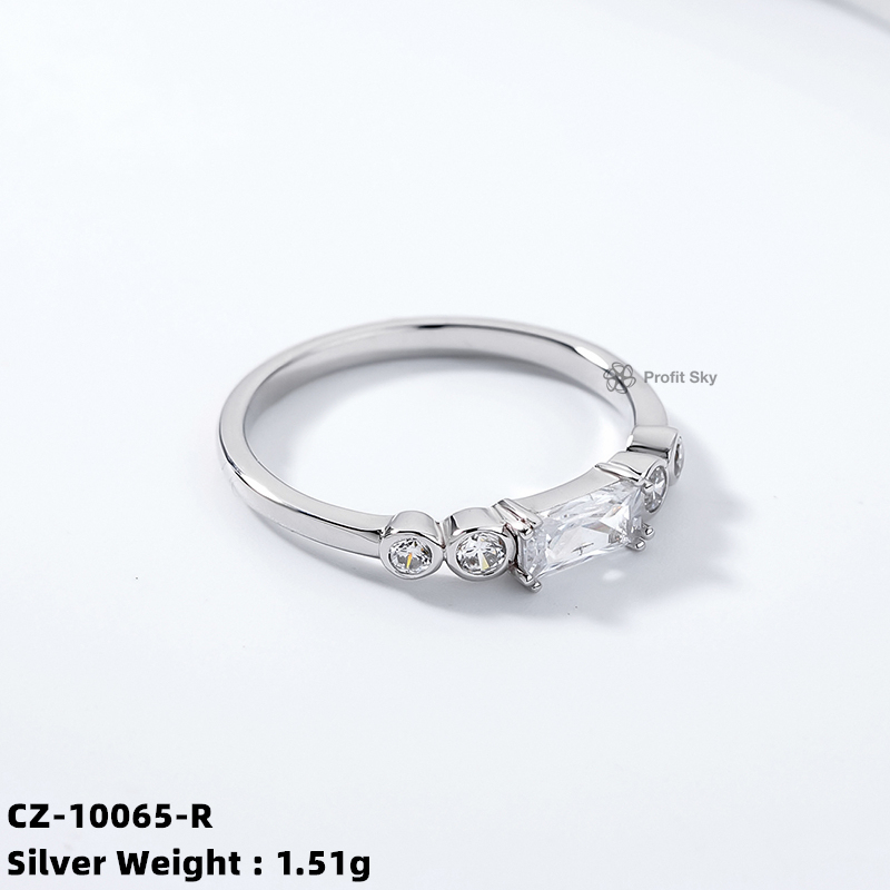 Zirconia Eternity Band - Sterling Silver