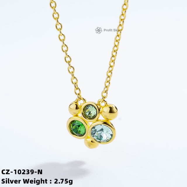 Zirconia Starburst Pendant