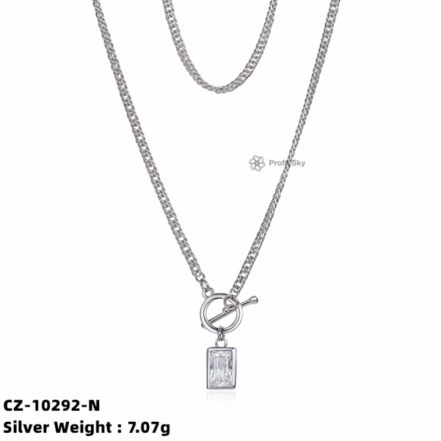 OT Clasp Lock S925 Sterling Silver Necklace