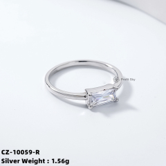 Vintage-Inspired Zirconia Silver Ring