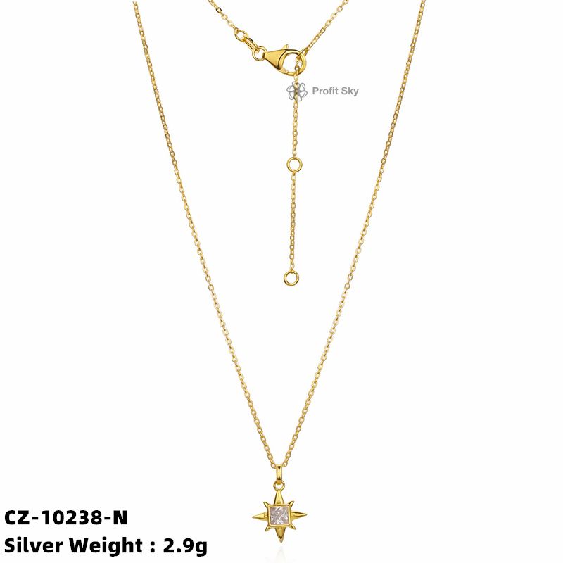 Zirconia Starburst Pendant