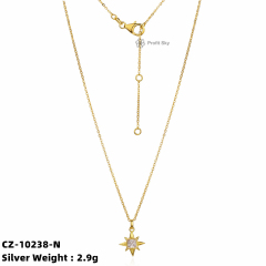 Zirconia Starburst Pendant