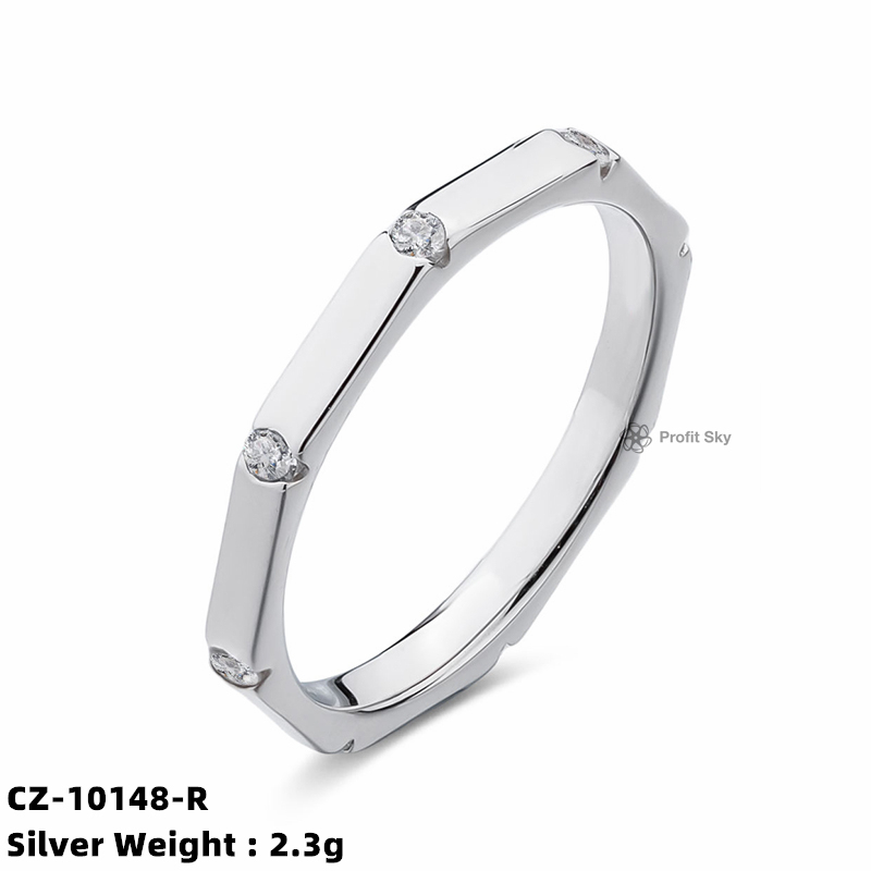 925 Sterling Silver Wedding Rings Diamond Ring Girls Women Jewelry
