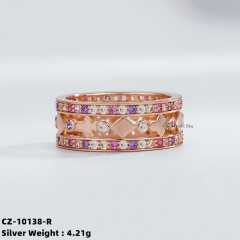 Zirconia Baguette Ring - Sterling Silver Sparkle