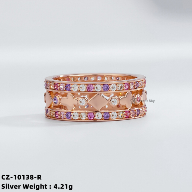 Zirconia Baguette Ring - Sterling Silver Sparkle