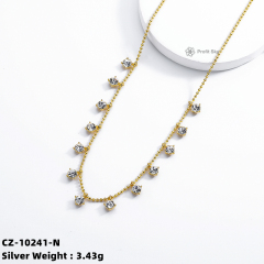 Tree of Life Zirconia Silver Necklace