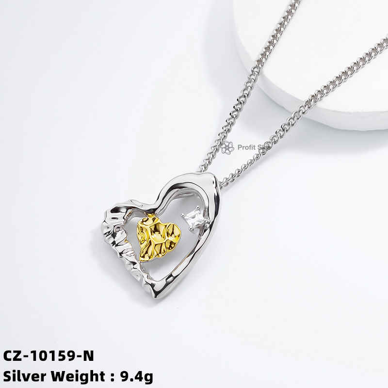Elegant Personalized Zirconia Sterling Silver Necklace