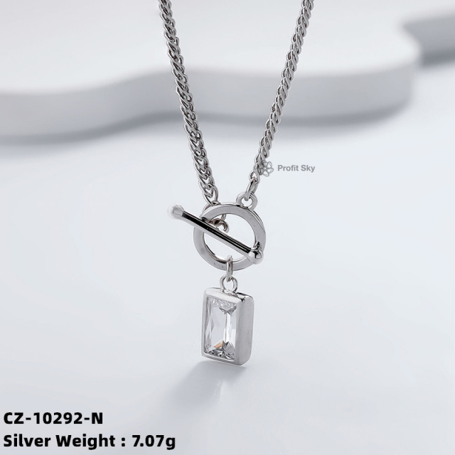 OT Clasp Lock S925 Sterling Silver Necklace